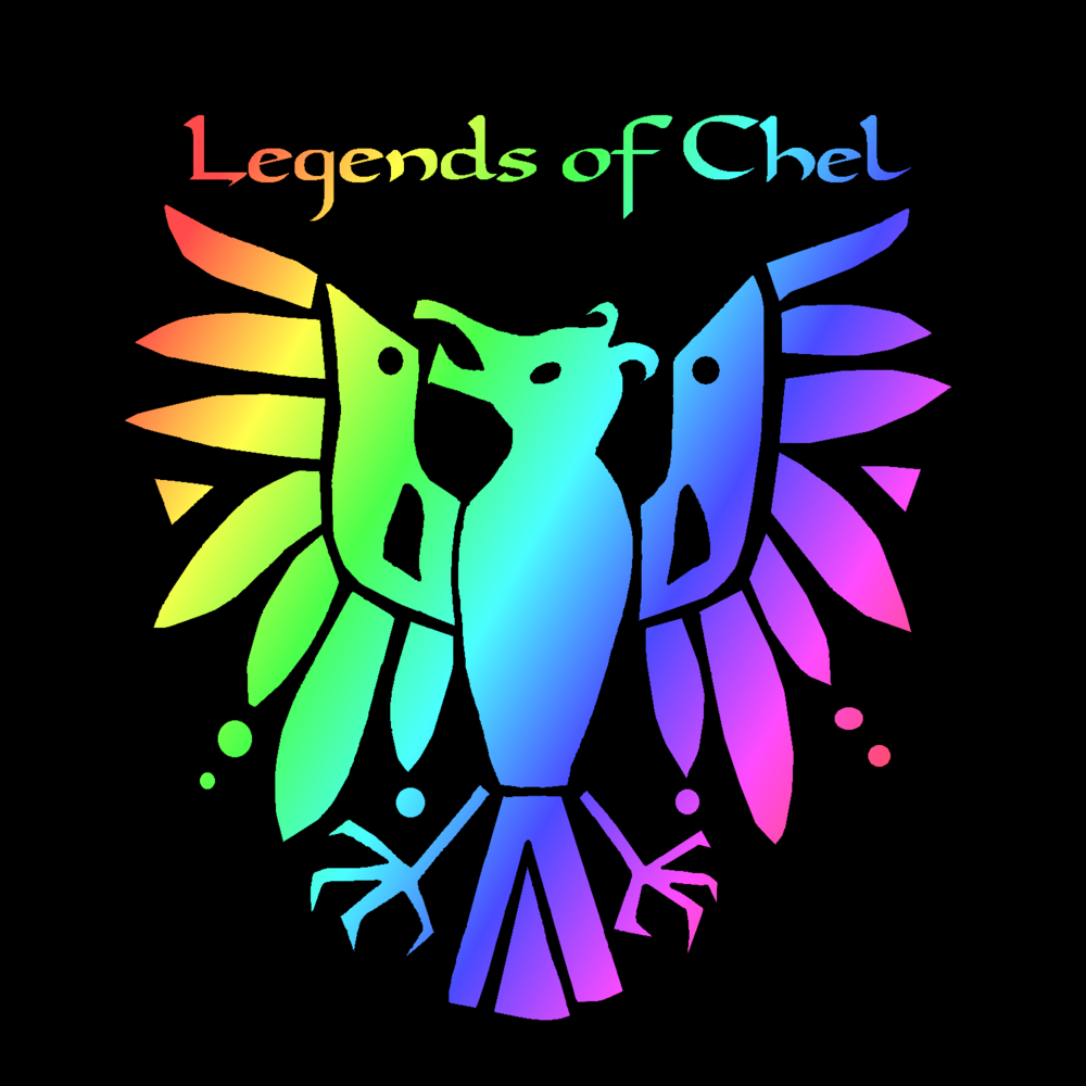 Legends of Chel album art, a rainbow raven